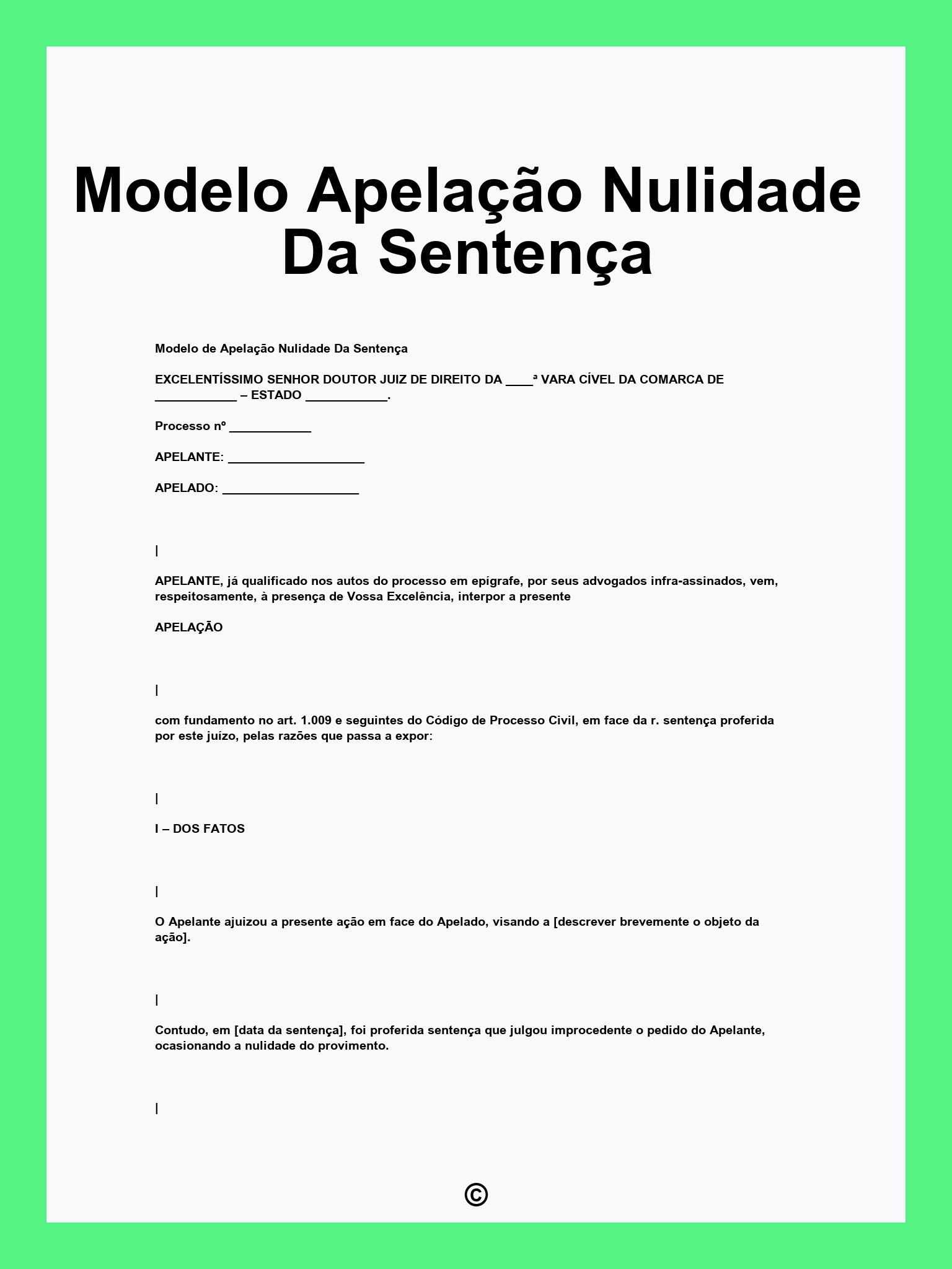Modelo Apelação Nulidade Da Sentença